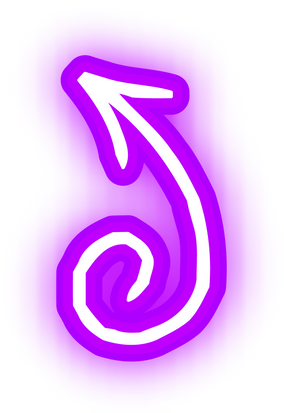 Hand Drawn Neon Arrow